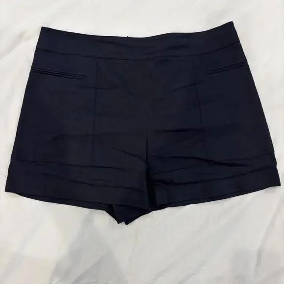Theory‎ Mini Utility Short – Navy Linen Blend, Size 10